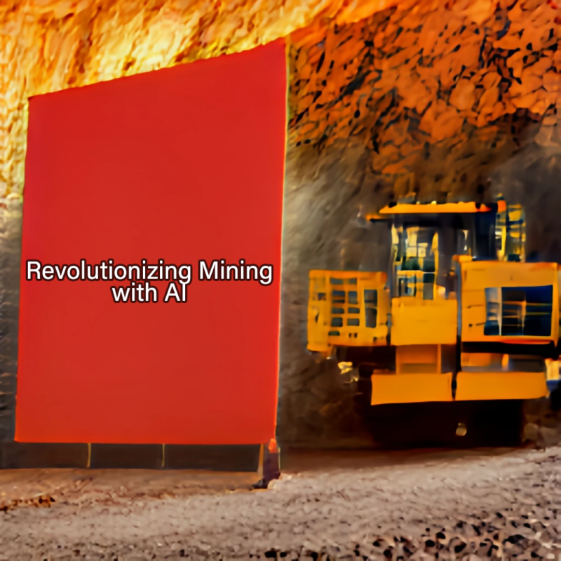 An AI generated image about the use of AI in mining.